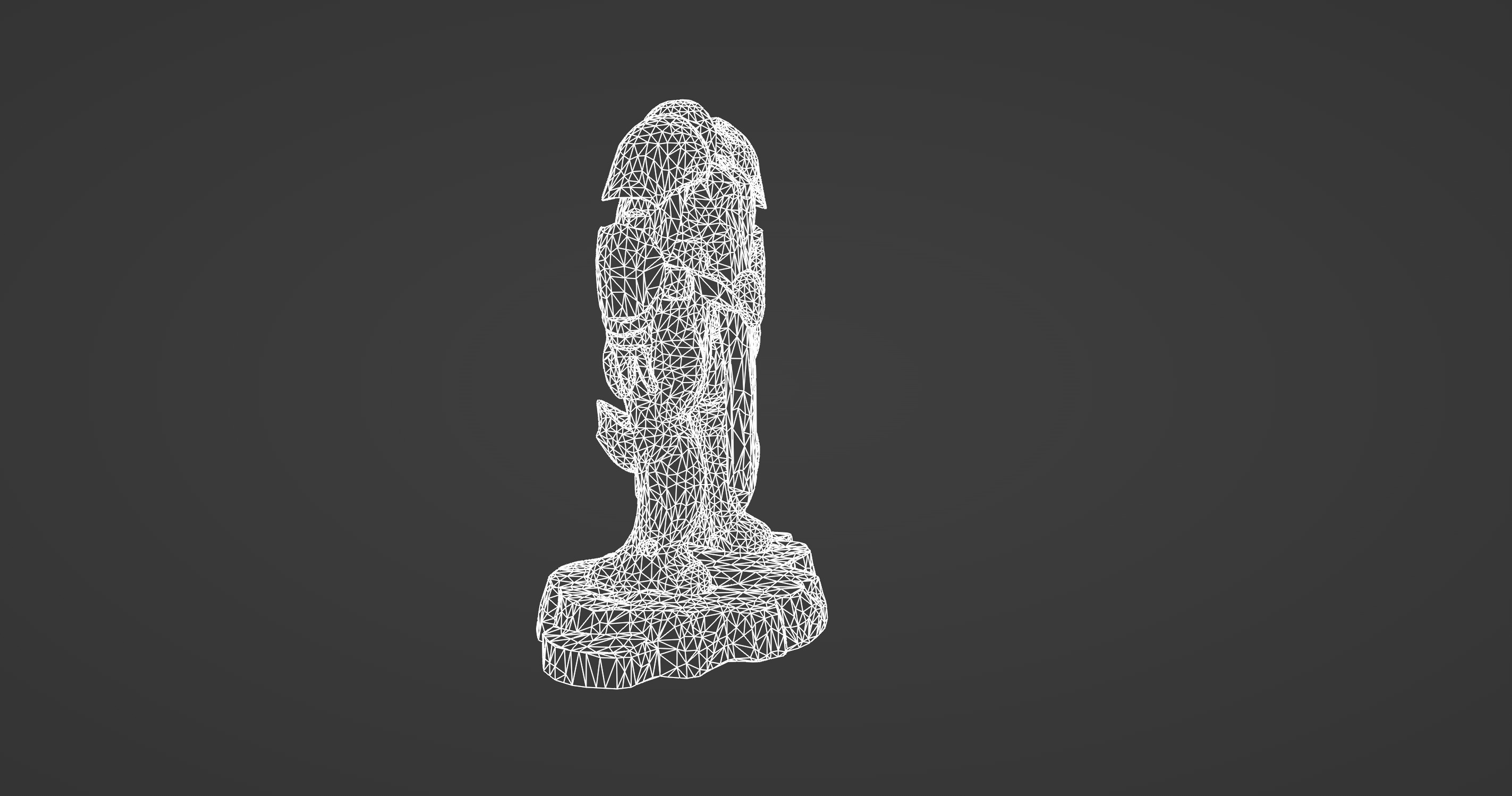 Ancient Guardian Stone Statue 3D model_3