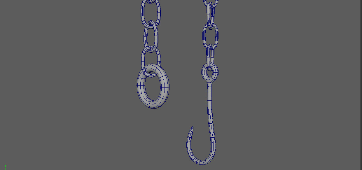 Rusty Chain Low-poly 3D model_4
