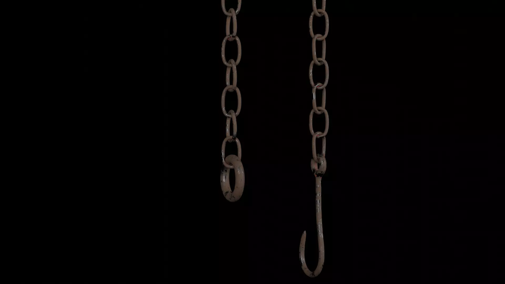 Rusty Chain Low-poly 3D model_0