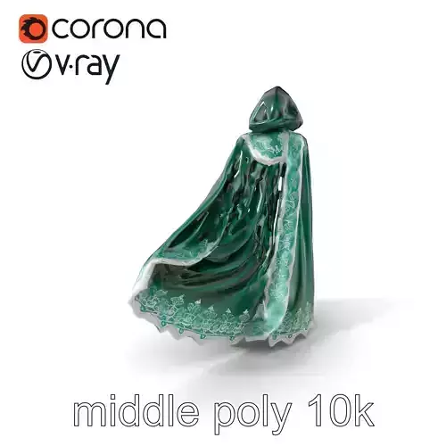 Mystical Emerald Sorcerers Cape model pack