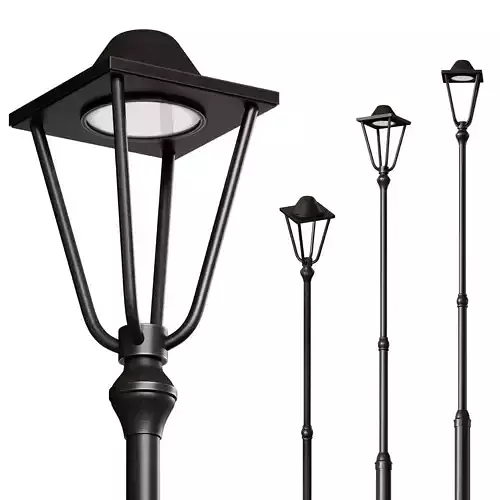 Street park lamp post 3D model