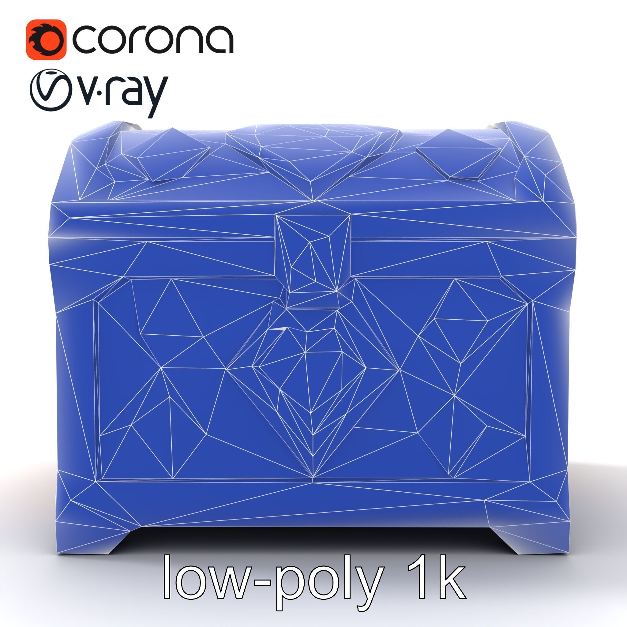 Mystical Chest Golden Embellishments model pack Low-poly 3D model_25