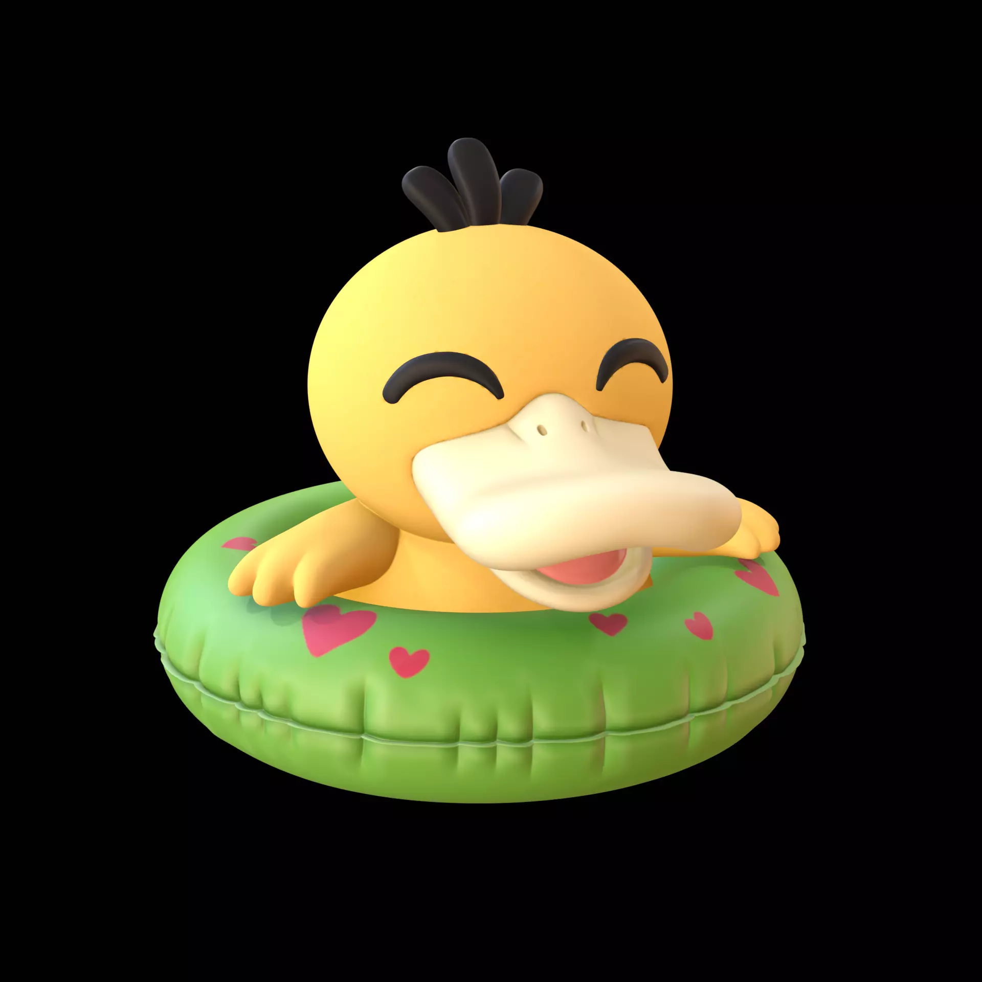 Swimming Psyduck - 3D Print Model 3D print model_0