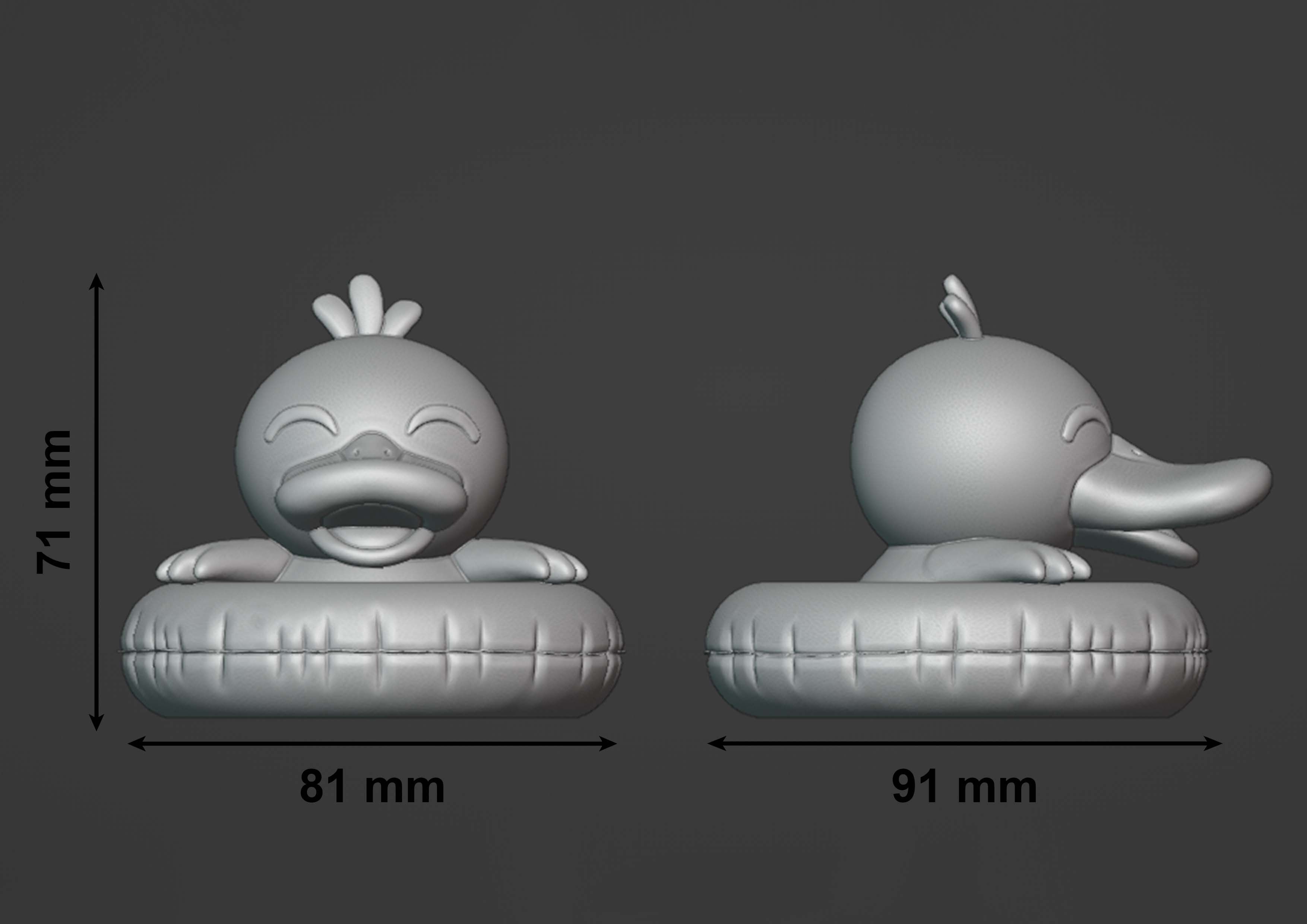 Swimming Psyduck - 3D Print Model 3D print model_4