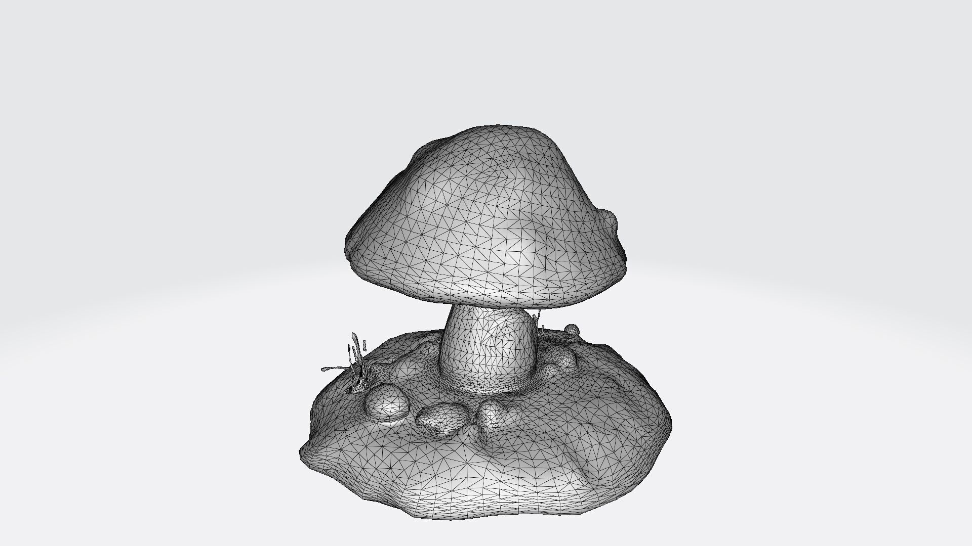 Glowing Mushroom Home Biomechanical 3d Render  3D model_6