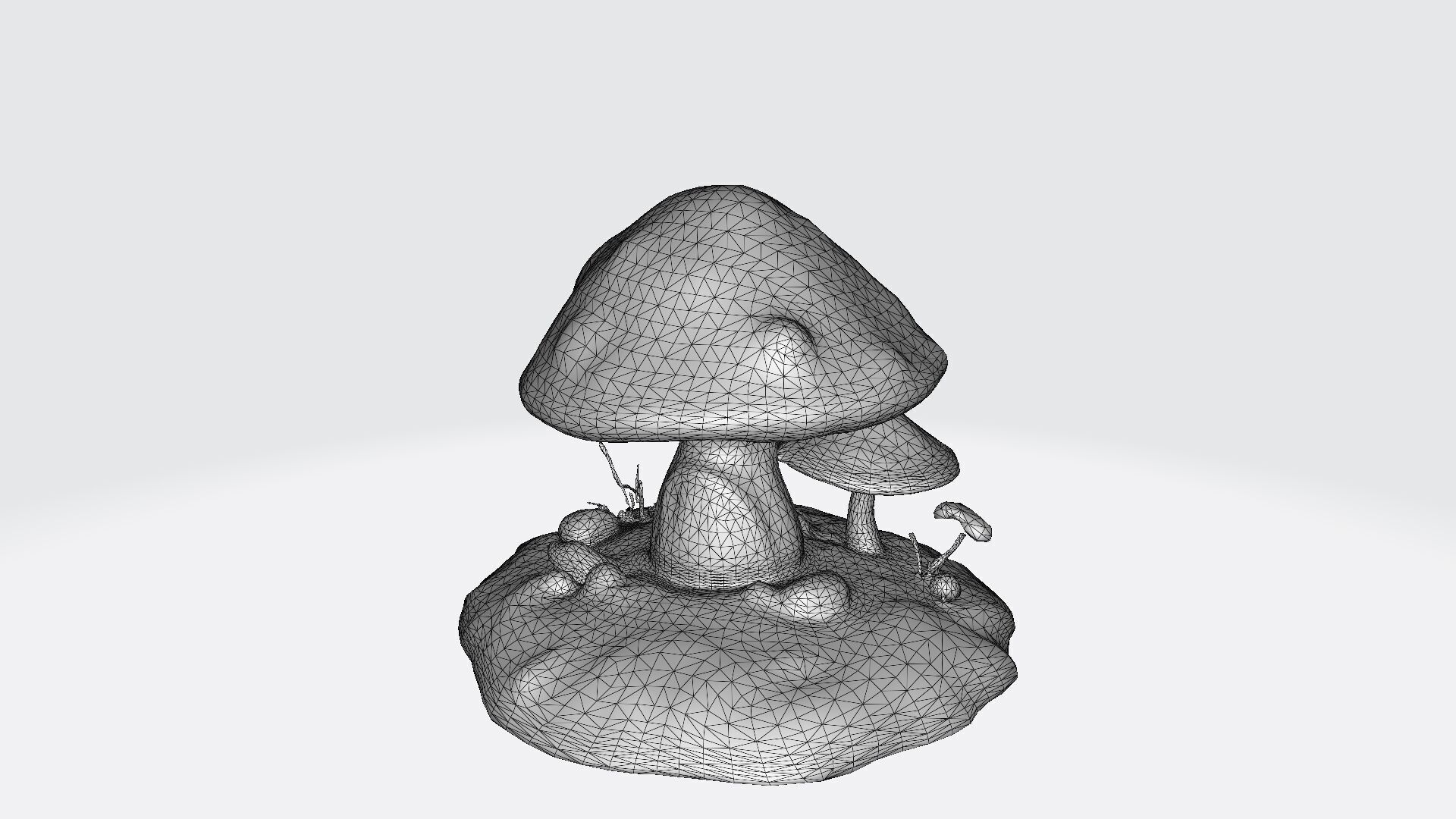 Glowing Mushroom Home Biomechanical 3d Render  3D model_7