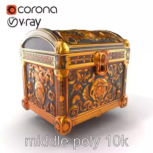 Legendary Treasure Box with Enchanted Motifs model pack