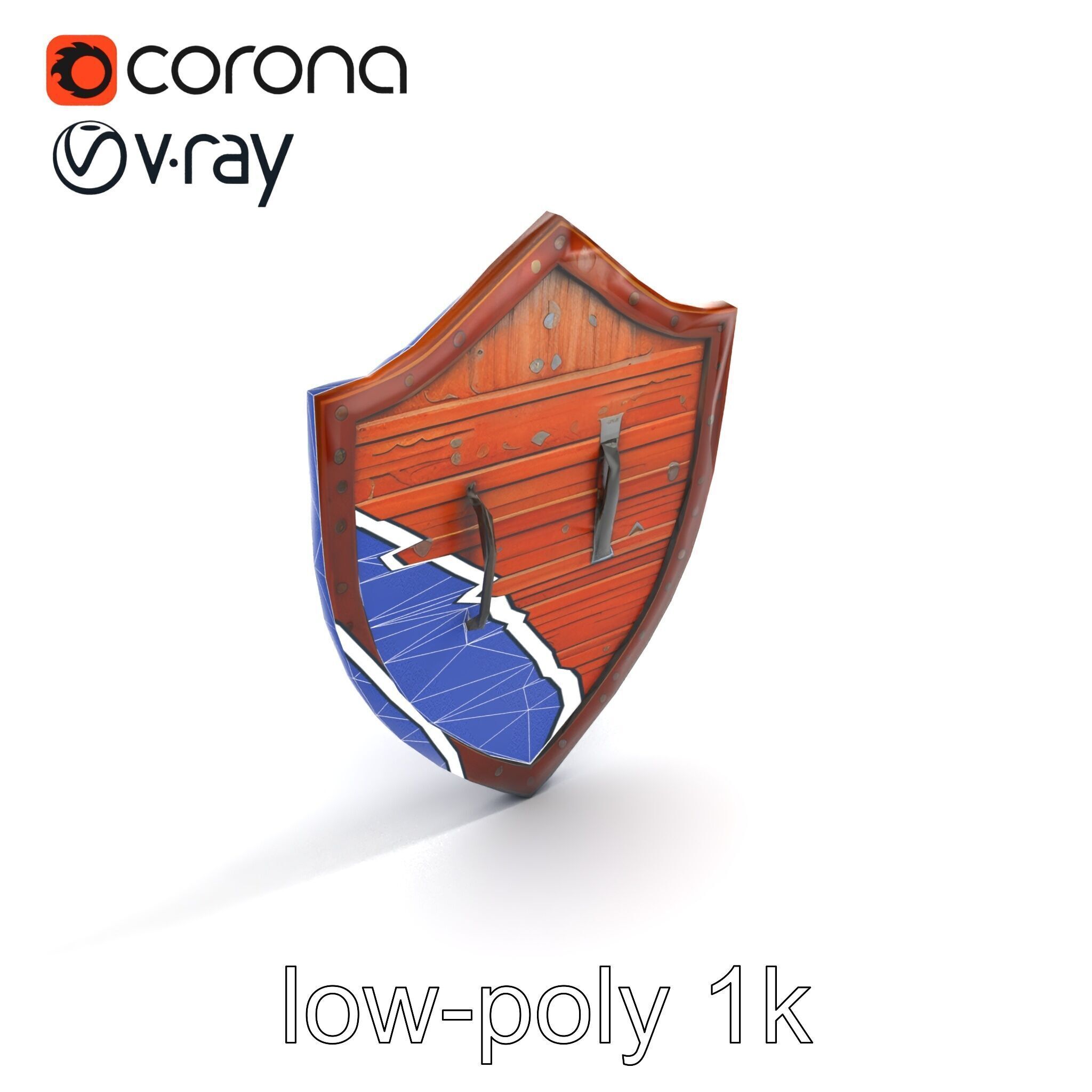 Enchanted Celestial Iron Shield model pack Low-poly 3D model_16