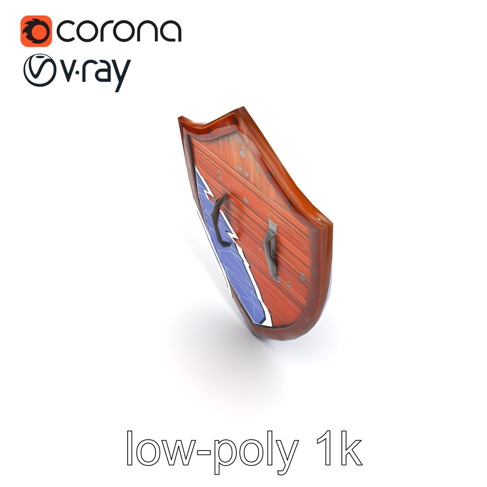 Enchanted Celestial Iron Shield model pack Low-poly 3D model_15