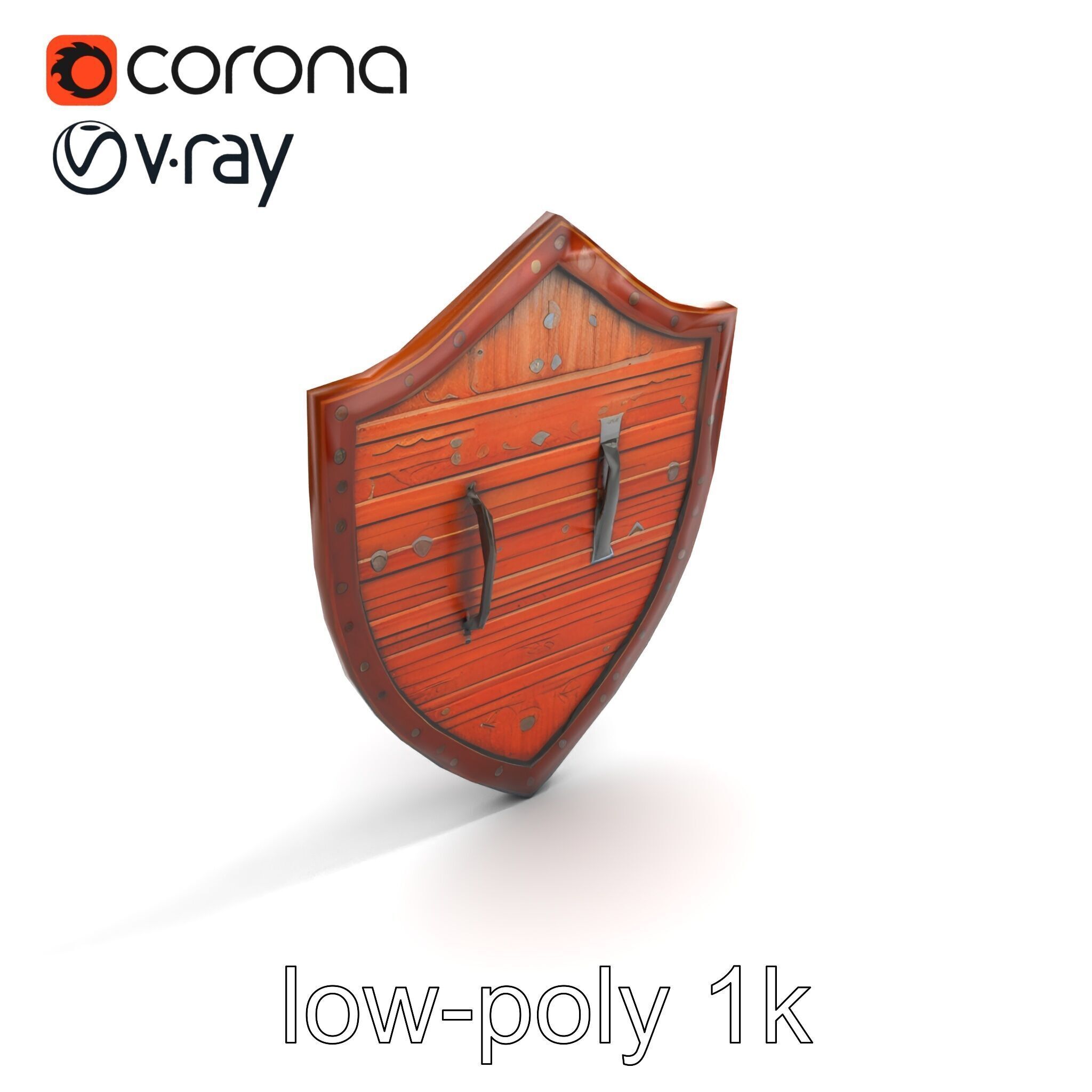 Enchanted Celestial Iron Shield model pack Low-poly 3D model_9