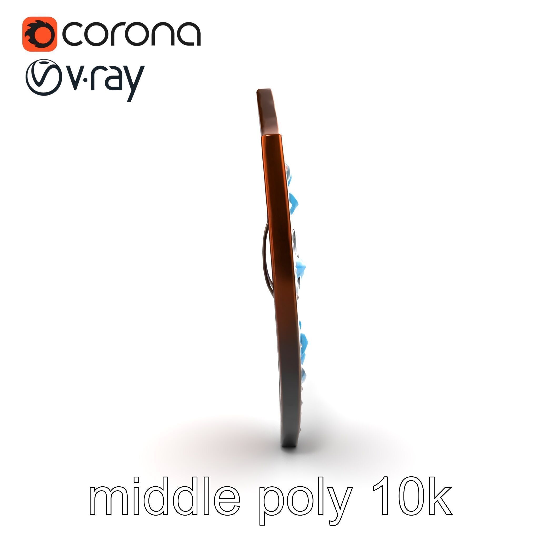 Enchanted Celestial Iron Shield model pack Low-poly 3D model_17