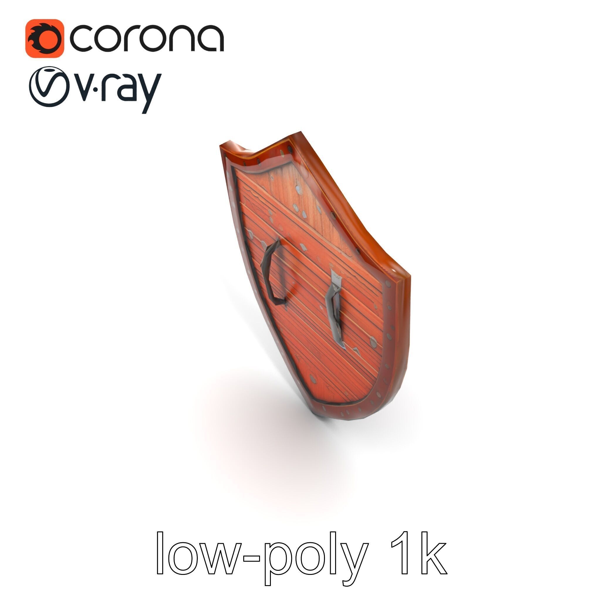 Enchanted Celestial Iron Shield model pack Low-poly 3D model_18