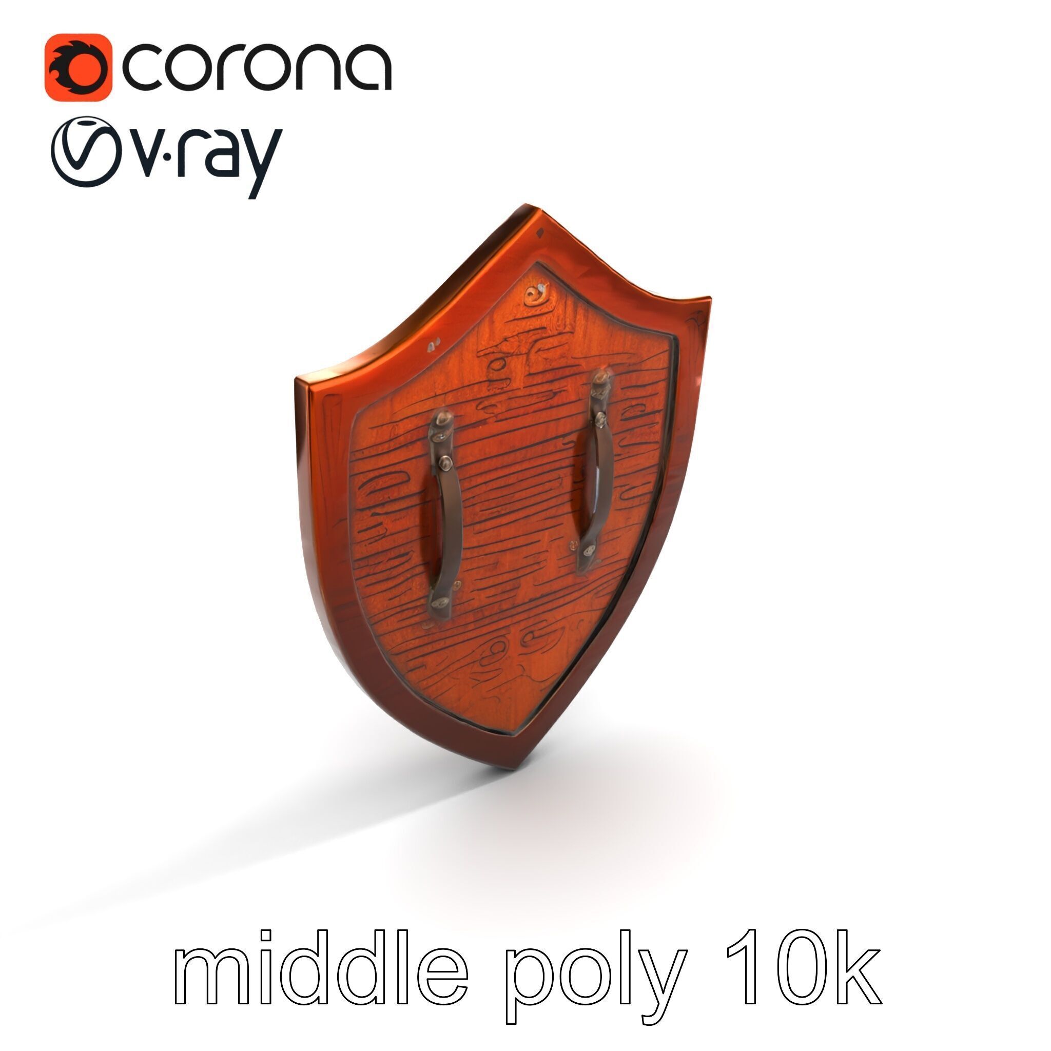 Enchanted Celestial Iron Shield model pack Low-poly 3D model_8