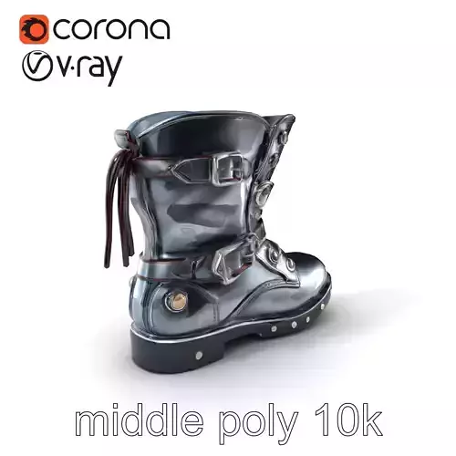 Magical RuneInscribed Silver Boot model pack