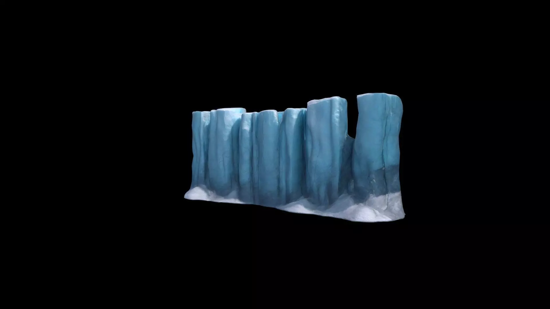 3d Render Holographic Glacier Barrier 3D model_0