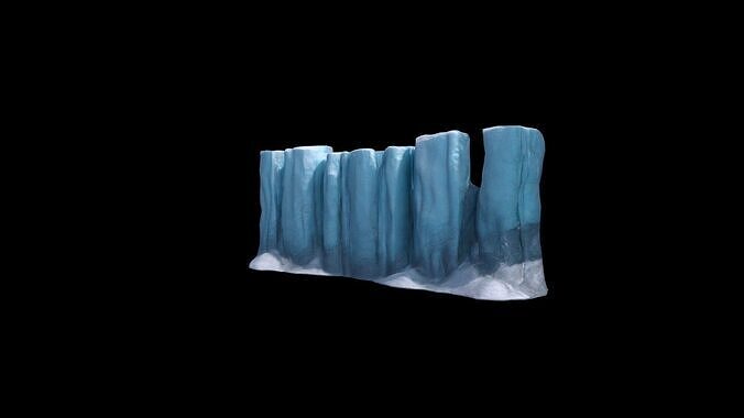  3d Render Holographic Glacier Barrier 3D model