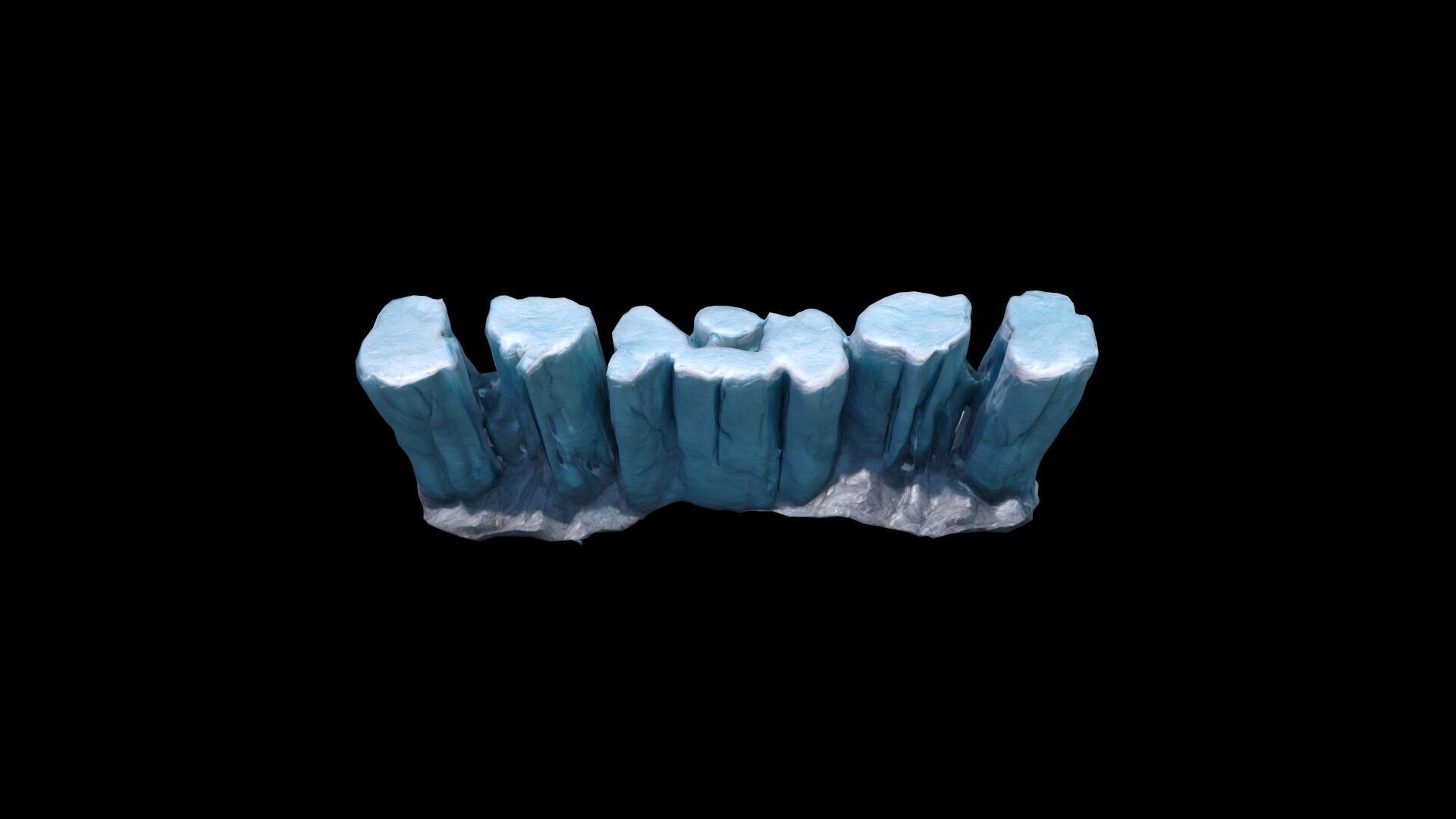 3d Render Holographic Glacier Barrier 3D model_4