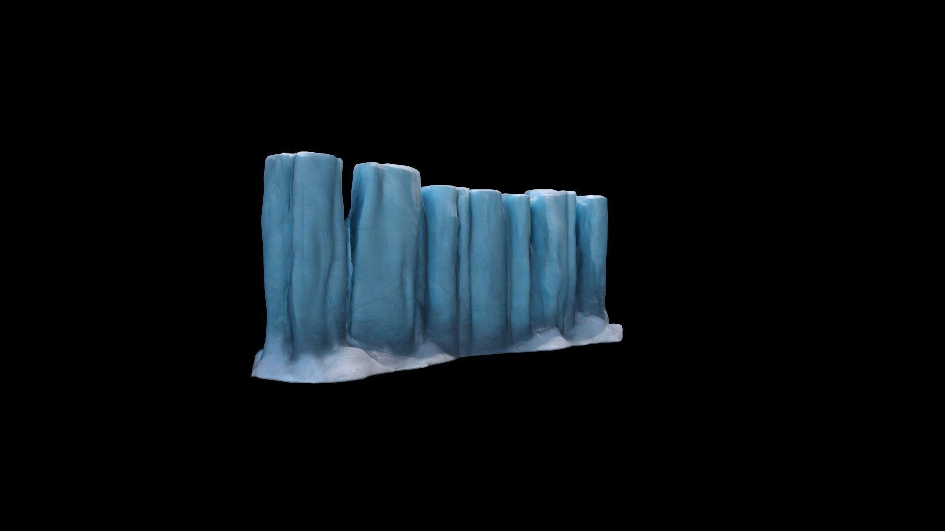 3d Render Holographic Glacier Barrier 3D model_2