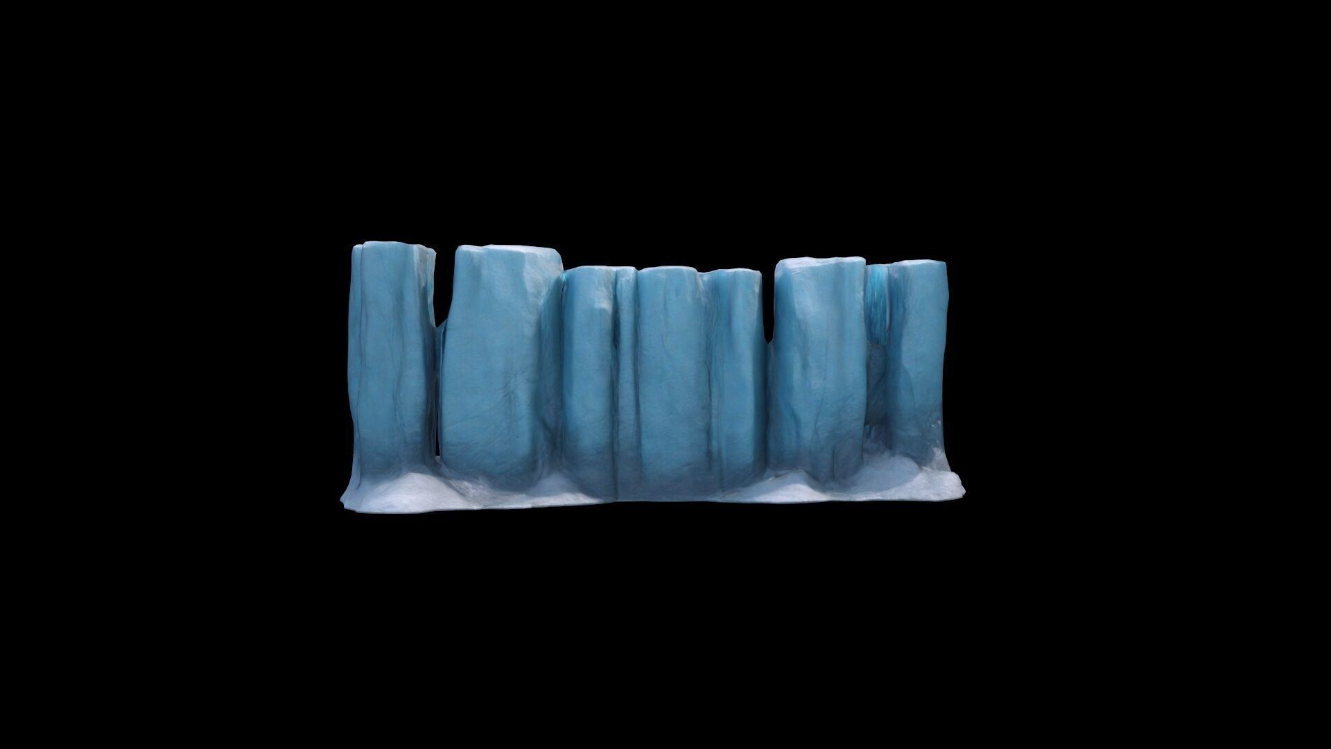 3d Render Holographic Glacier Barrier 3D model_3