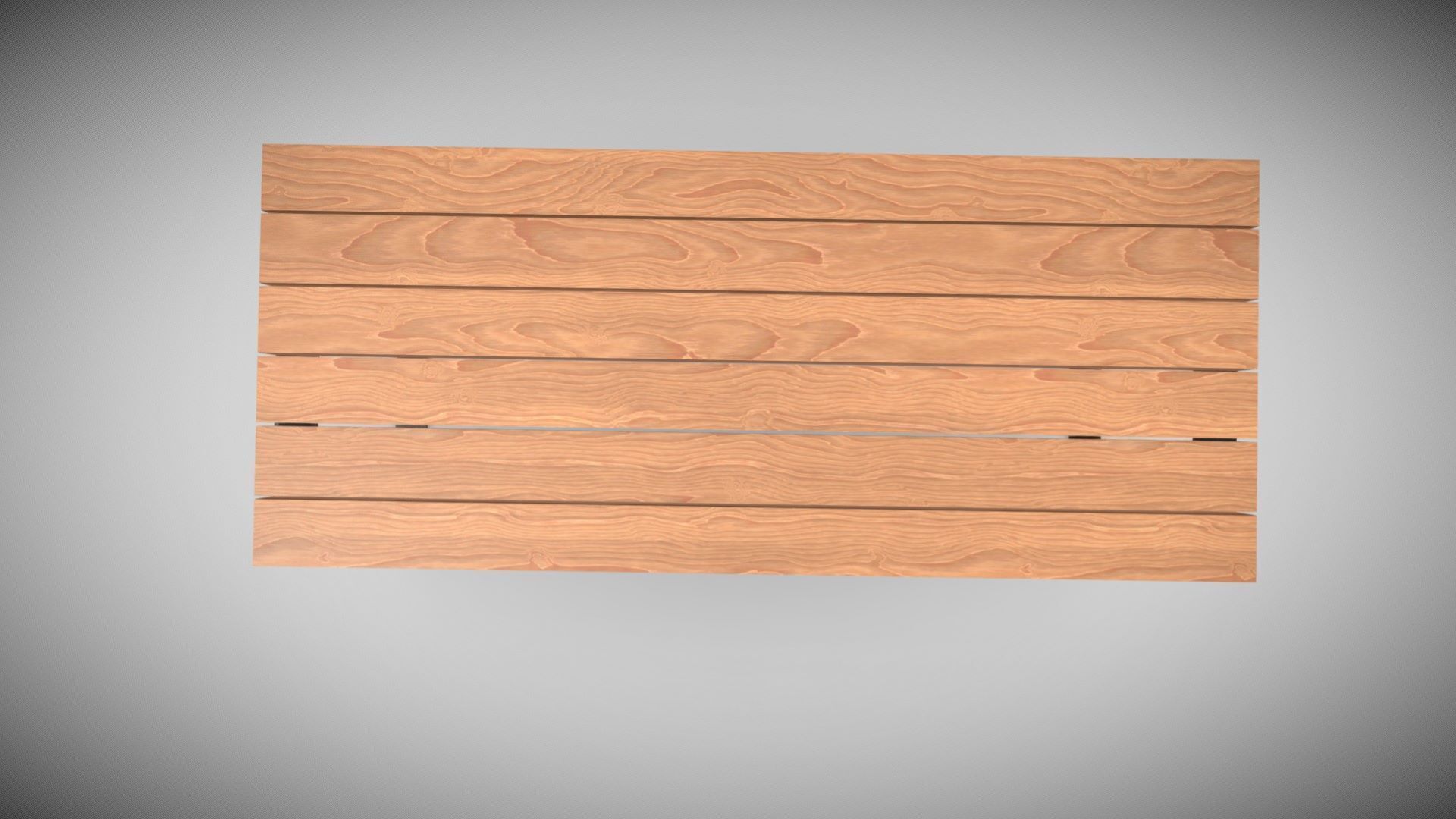 Sumple Bench Low-poly 3D model_5