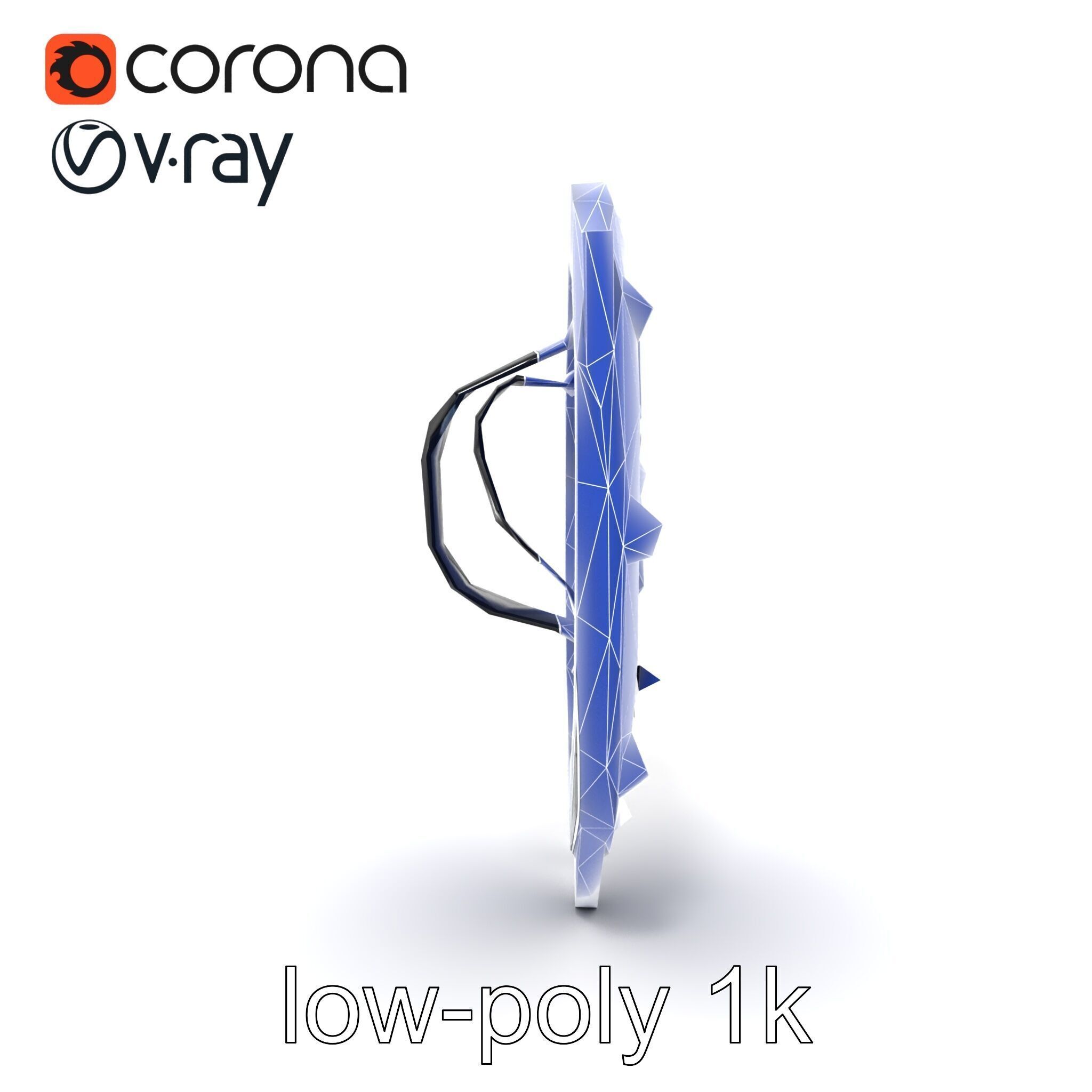 Medieval Glowing Glyph Shield model pack Low-poly 3D model_17