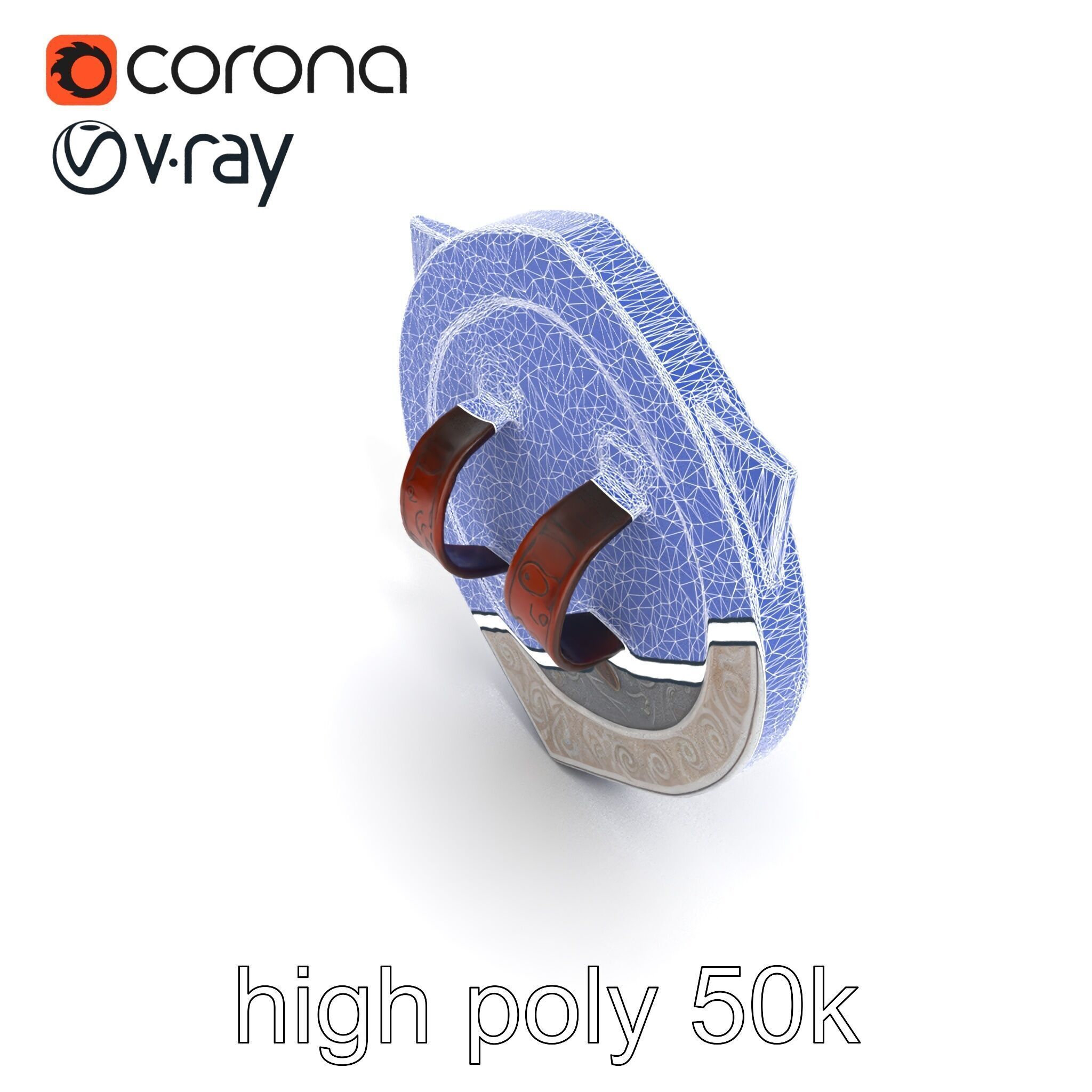 Medieval Glowing Glyph Shield model pack Low-poly 3D model_19