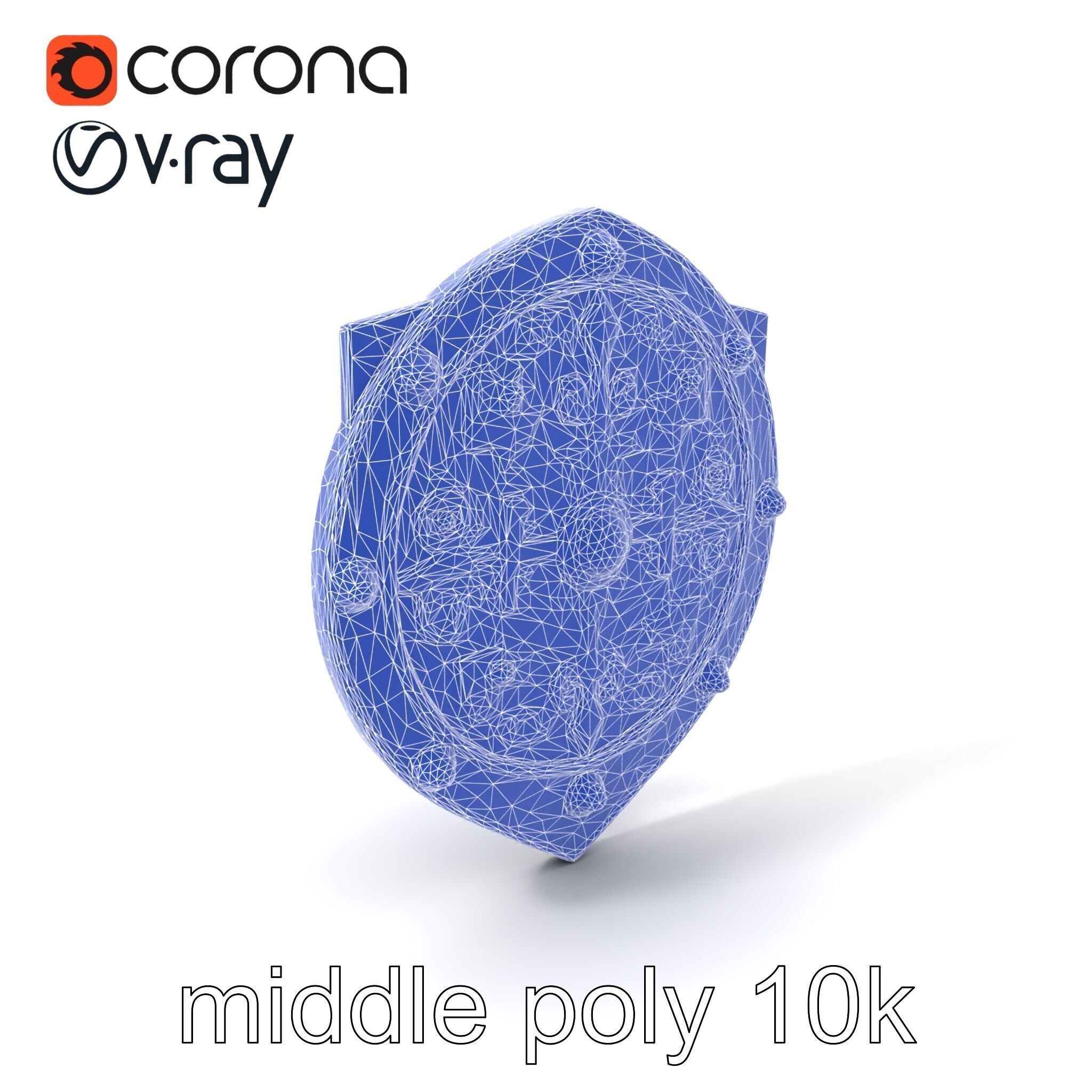 Medieval Glowing Glyph Shield model pack Low-poly 3D model_6