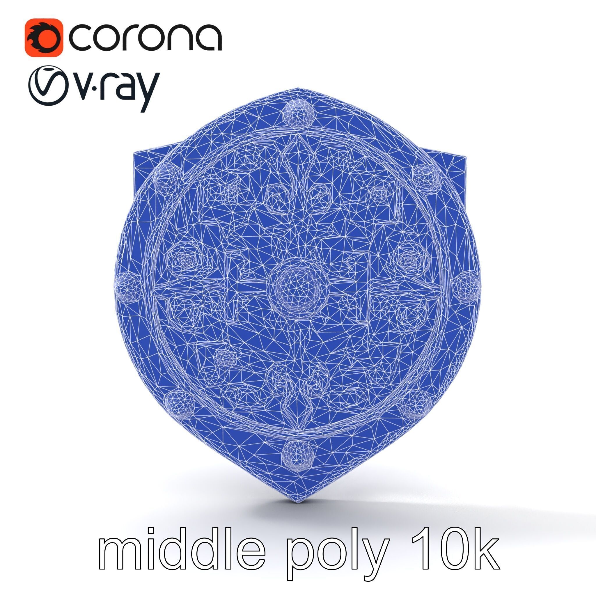 Medieval Glowing Glyph Shield model pack Low-poly 3D model_31