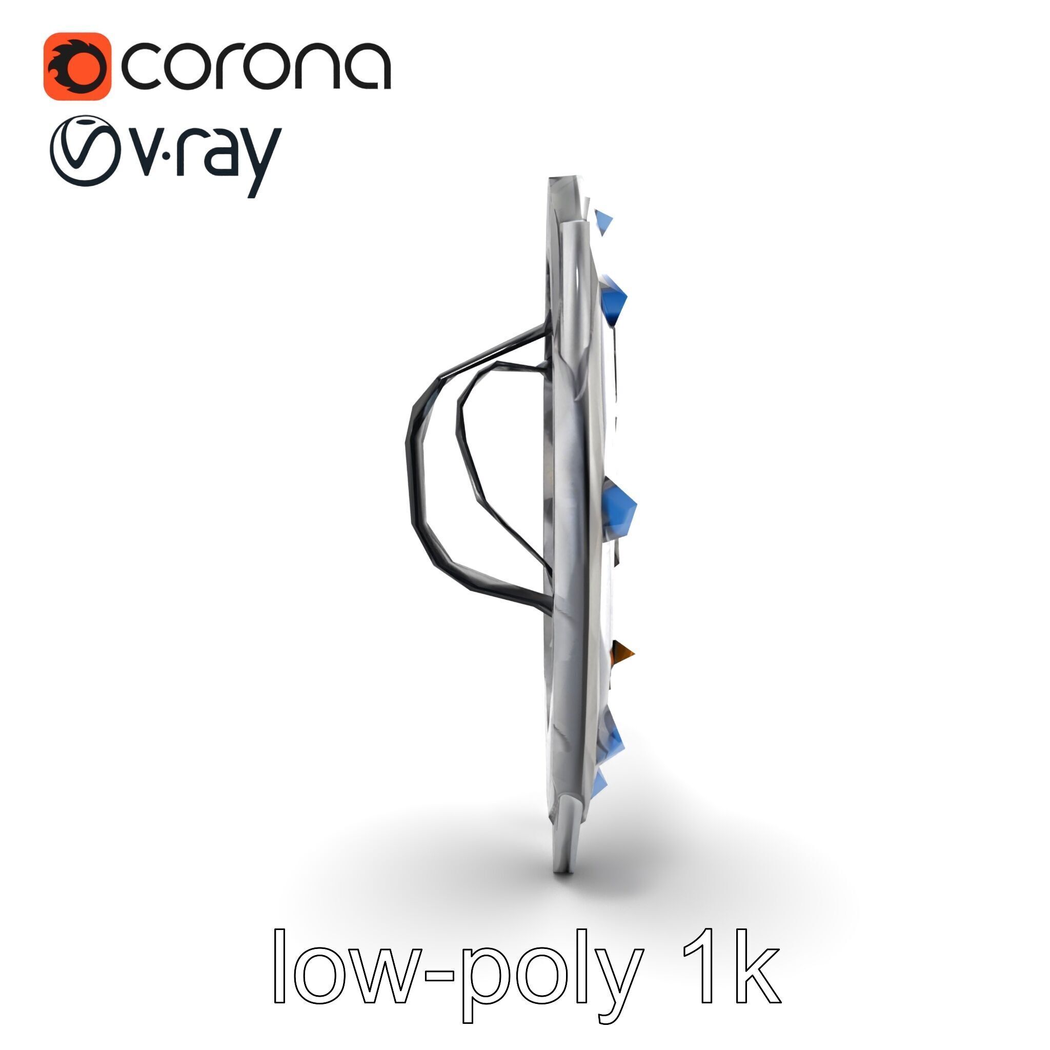 Medieval Glowing Glyph Shield model pack Low-poly 3D model_26