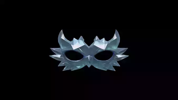  3d Render Crystal Shard Dual Mask 