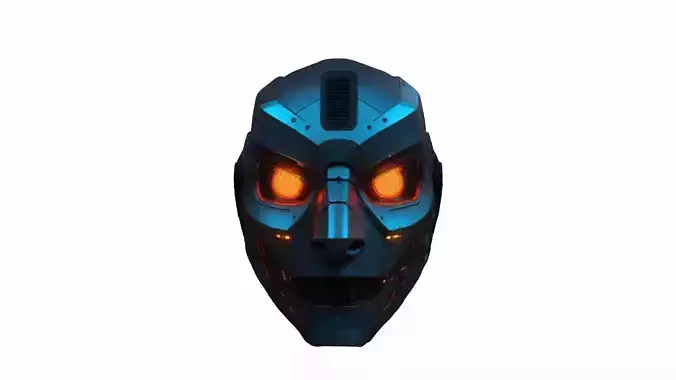  3d Render Cyberpunk Led Mask