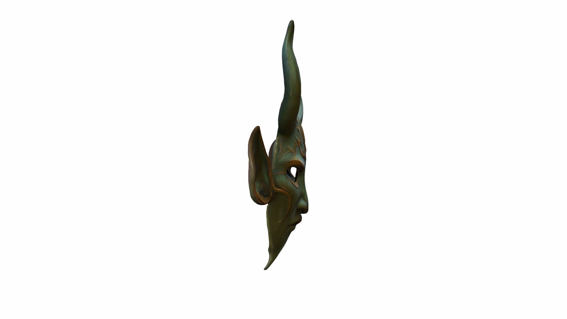  3d Render An Elven Mask Is A Carefully Constructed 3D model_4