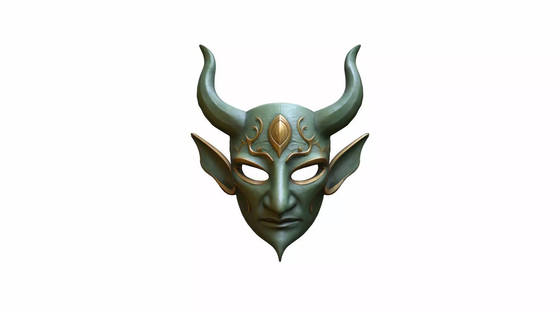  3d Render An Elven Mask Is A Carefully Constructed 3D model_0