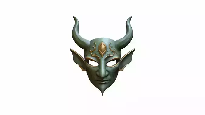  3d Render An Elven Mask Is A Carefully Constructed