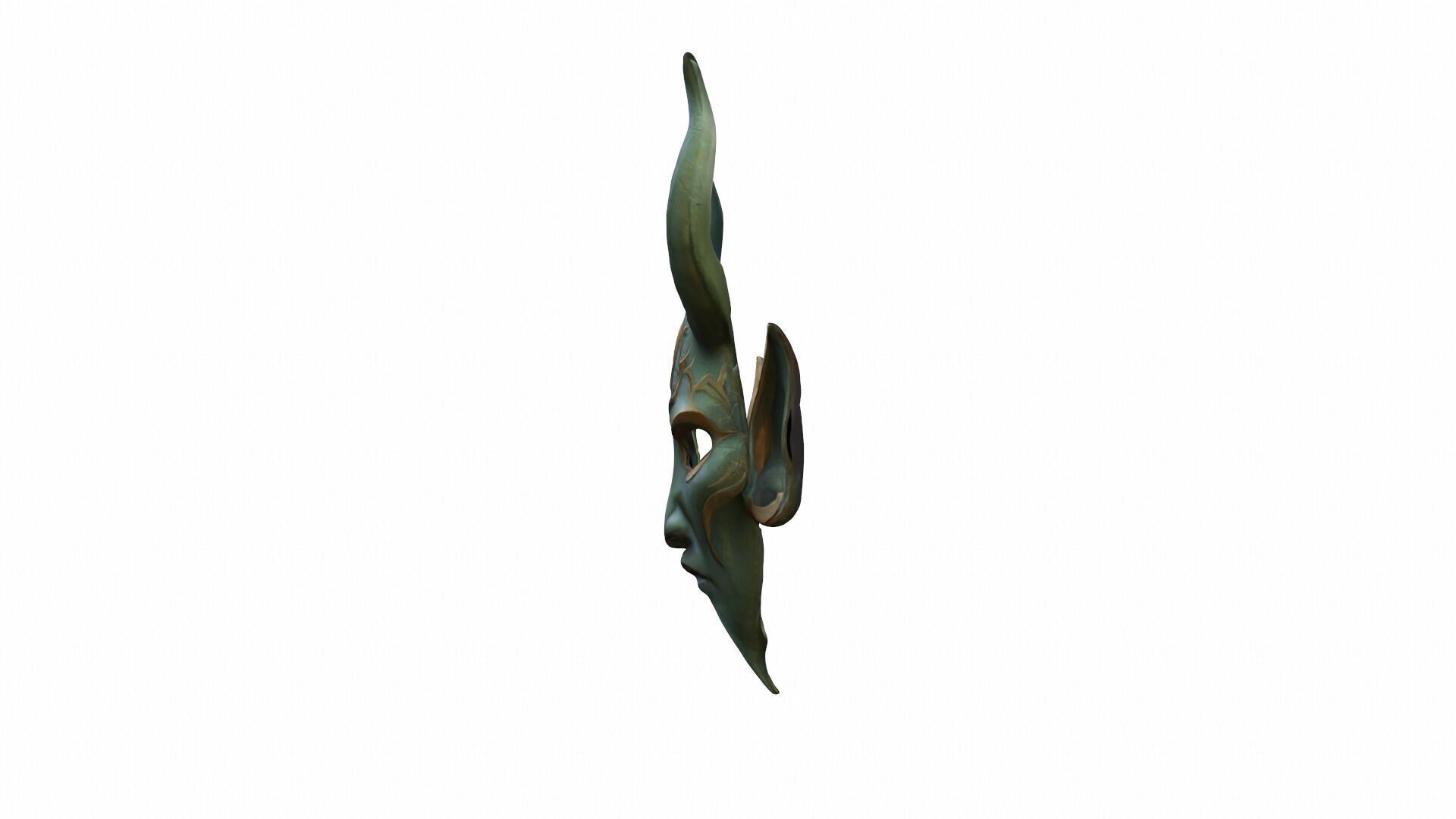  3d Render An Elven Mask Is A Carefully Constructed 3D model_5