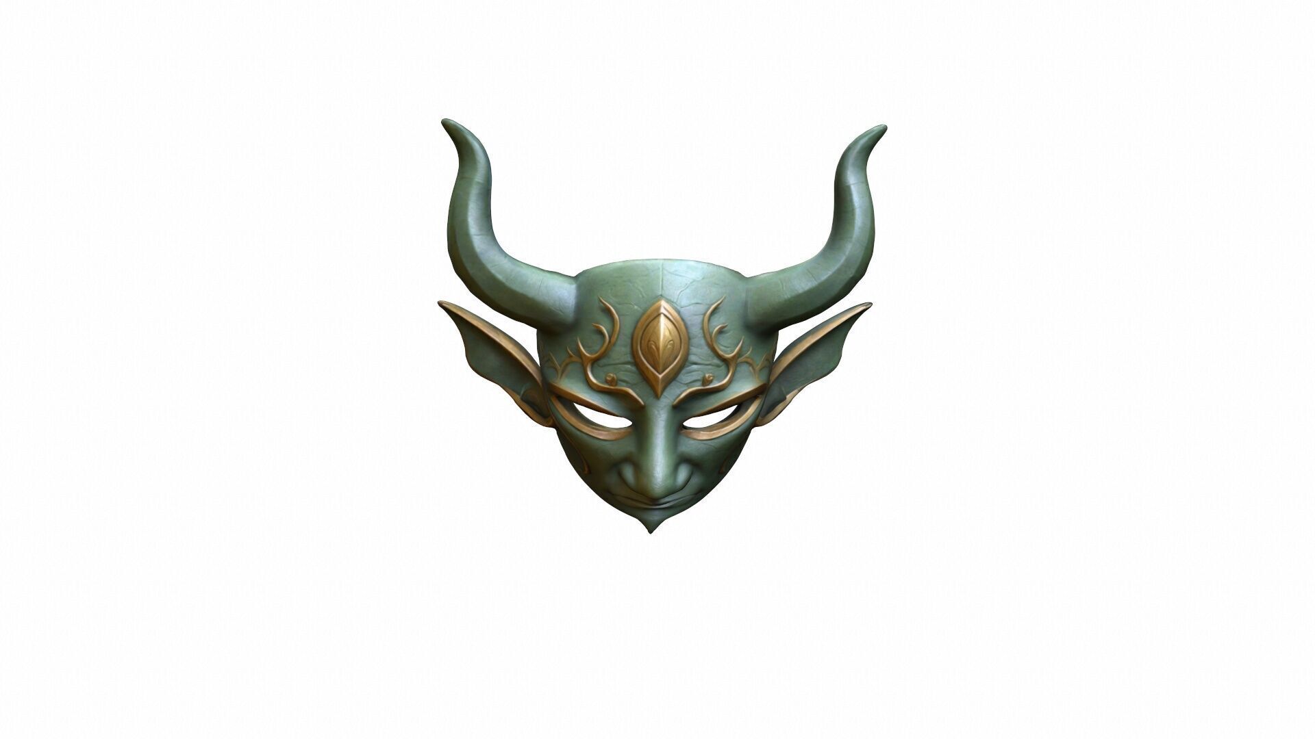  3d Render An Elven Mask Is A Carefully Constructed 3D model_3