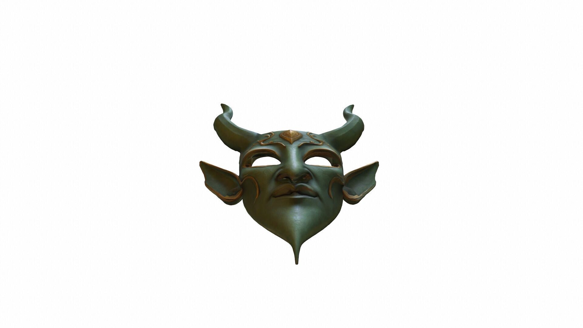  3d Render An Elven Mask Is A Carefully Constructed 3D model_6