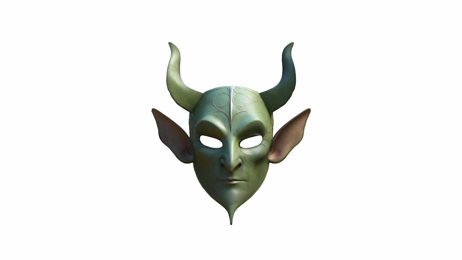  3d Render An Elven Mask Is A Carefully Constructed 3D model_2