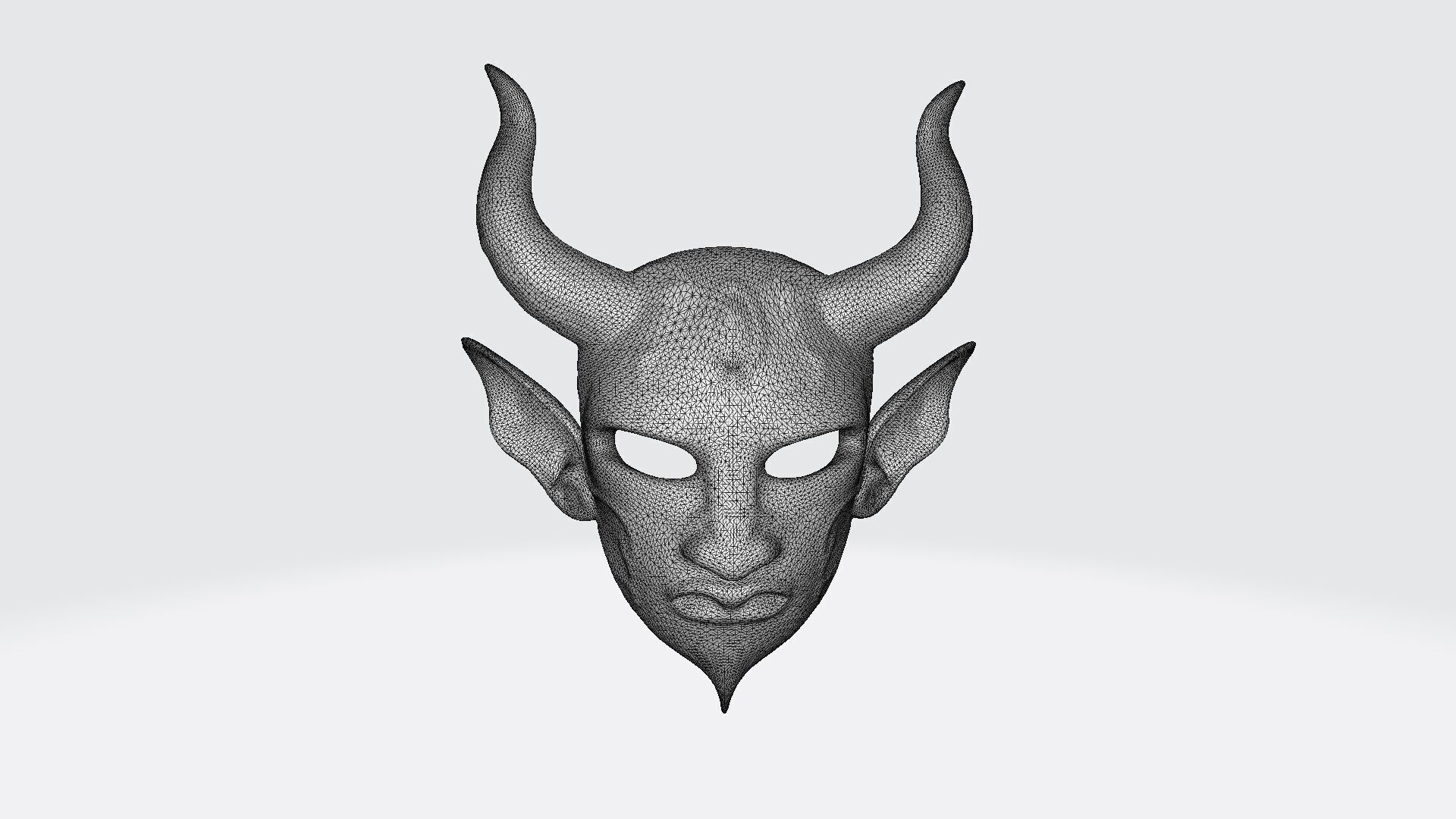  3d Render An Elven Mask Is A Carefully Constructed 3D model_8