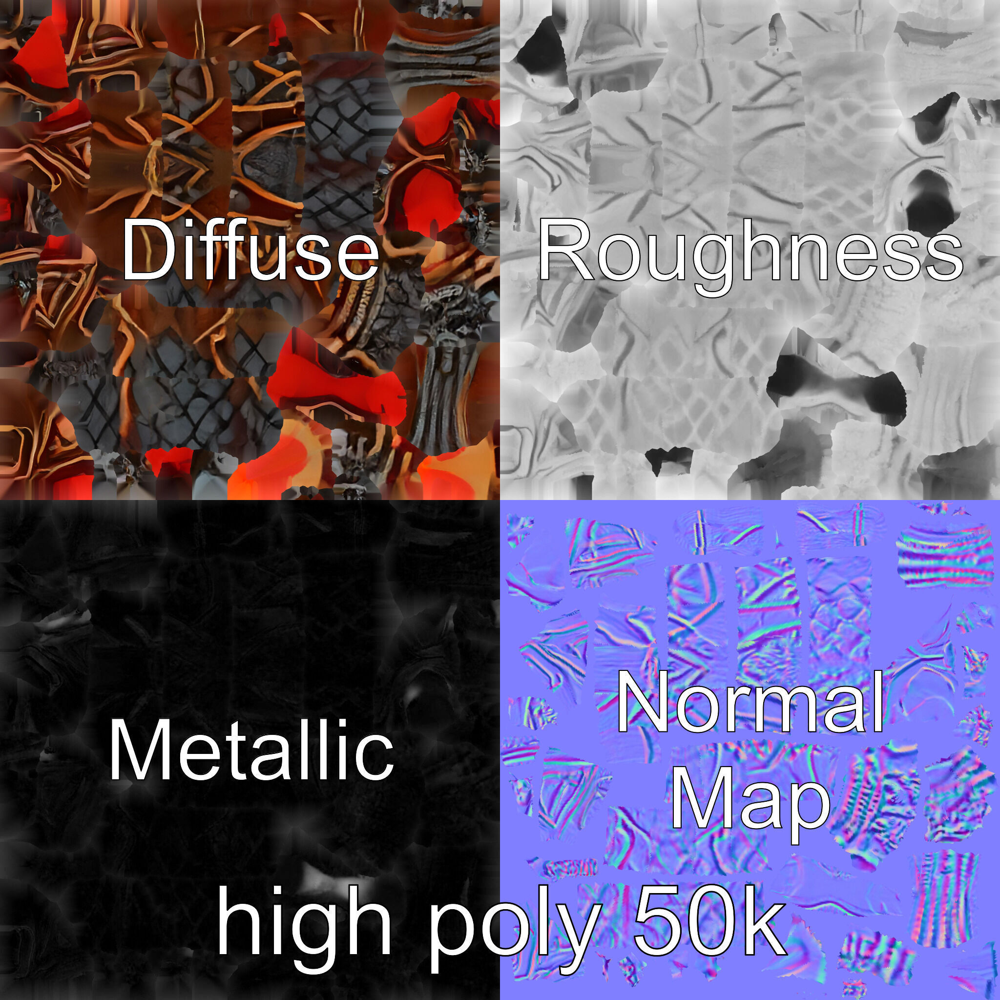 Enchanted Ruby DragonScale Staff model pack Low-poly 3D model_3