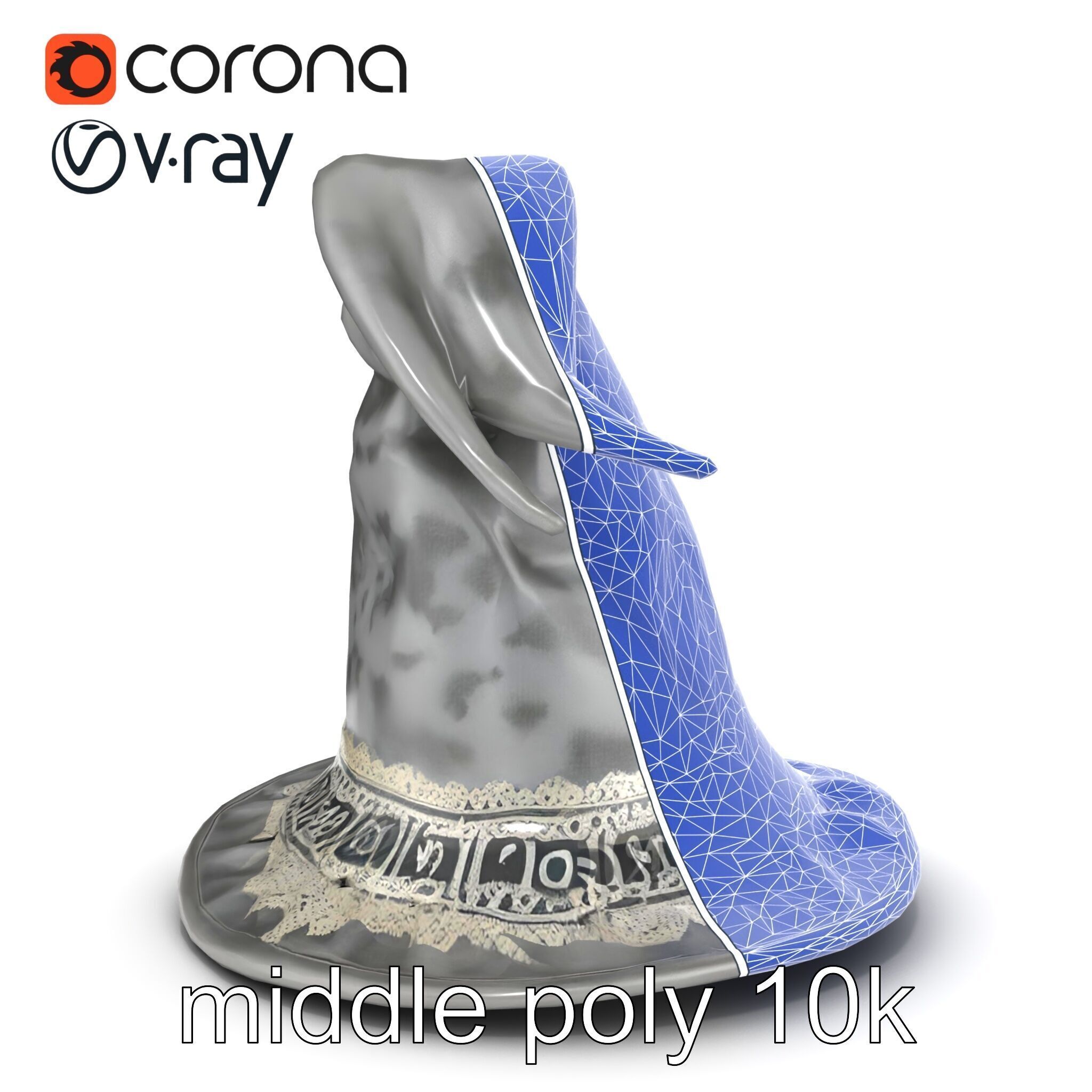 Mystic Wizards Hat with Enchanted Runes model pack Low-poly 3D model_17