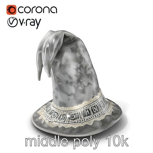 Mystic Wizards Hat with Enchanted Runes model pack Low-poly 3D model