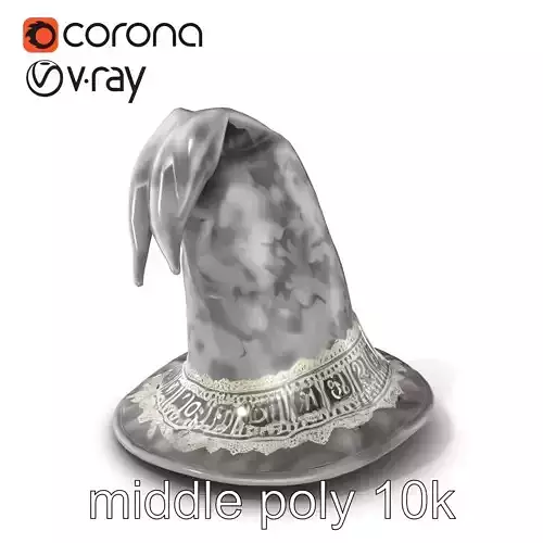 Mystic Wizards Hat with Enchanted Runes model pack Low-poly 3D model