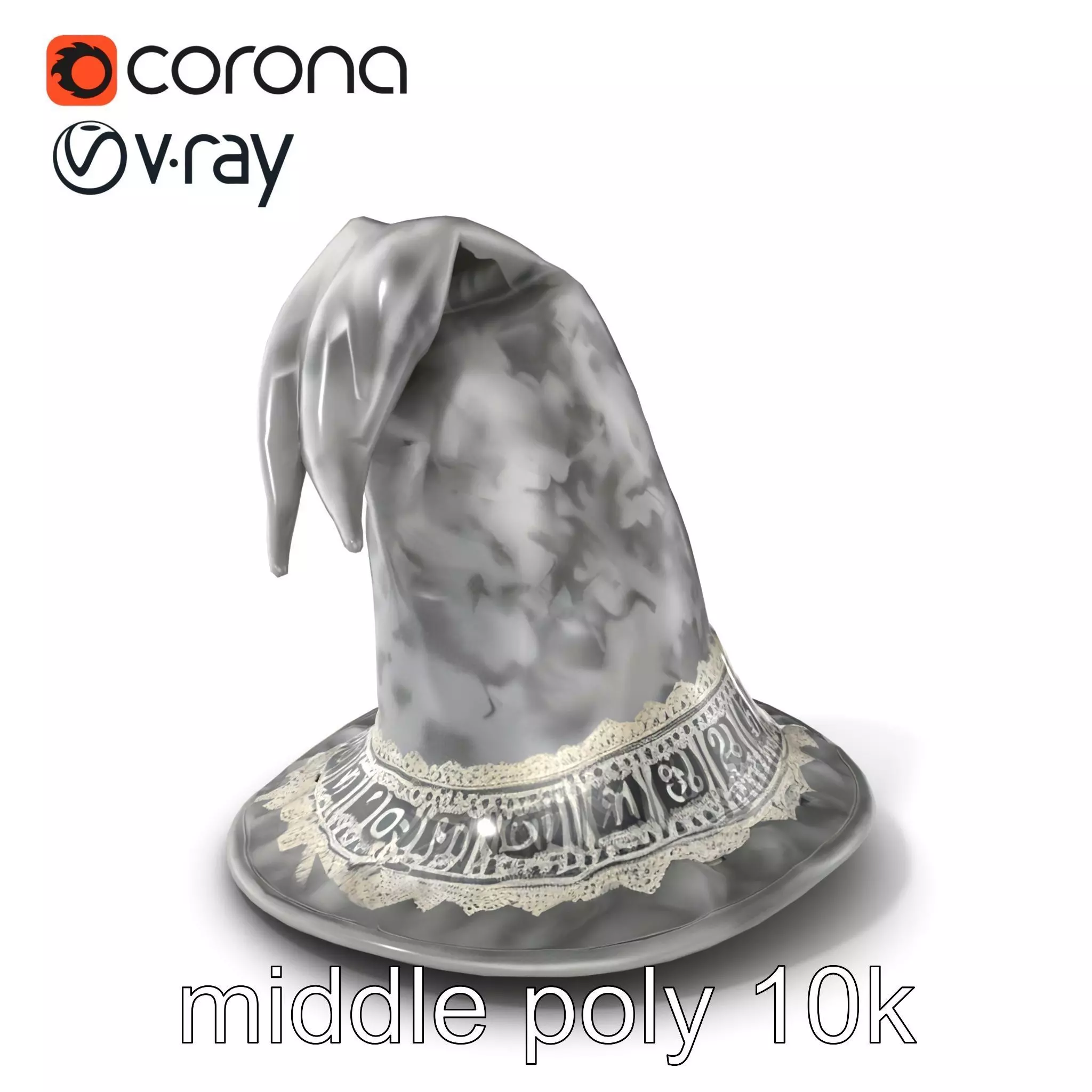 Mystic Wizards Hat with Enchanted Runes model pack Low-poly 3D model_0