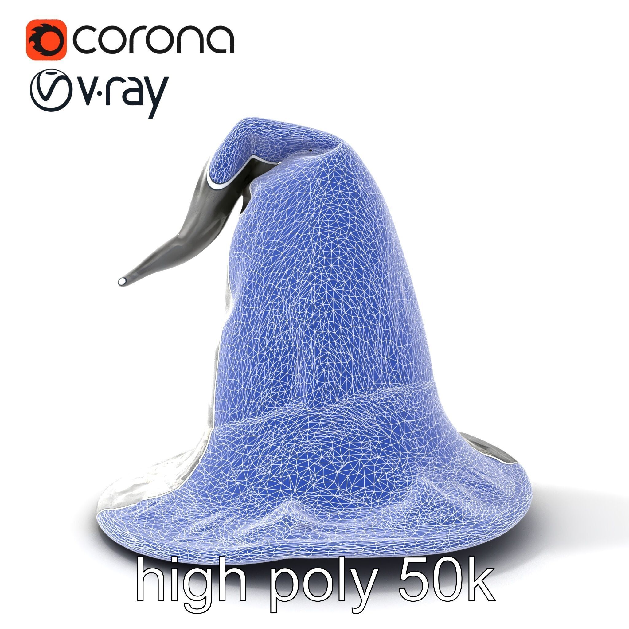 Mystic Wizards Hat with Enchanted Runes model pack Low-poly 3D model_28