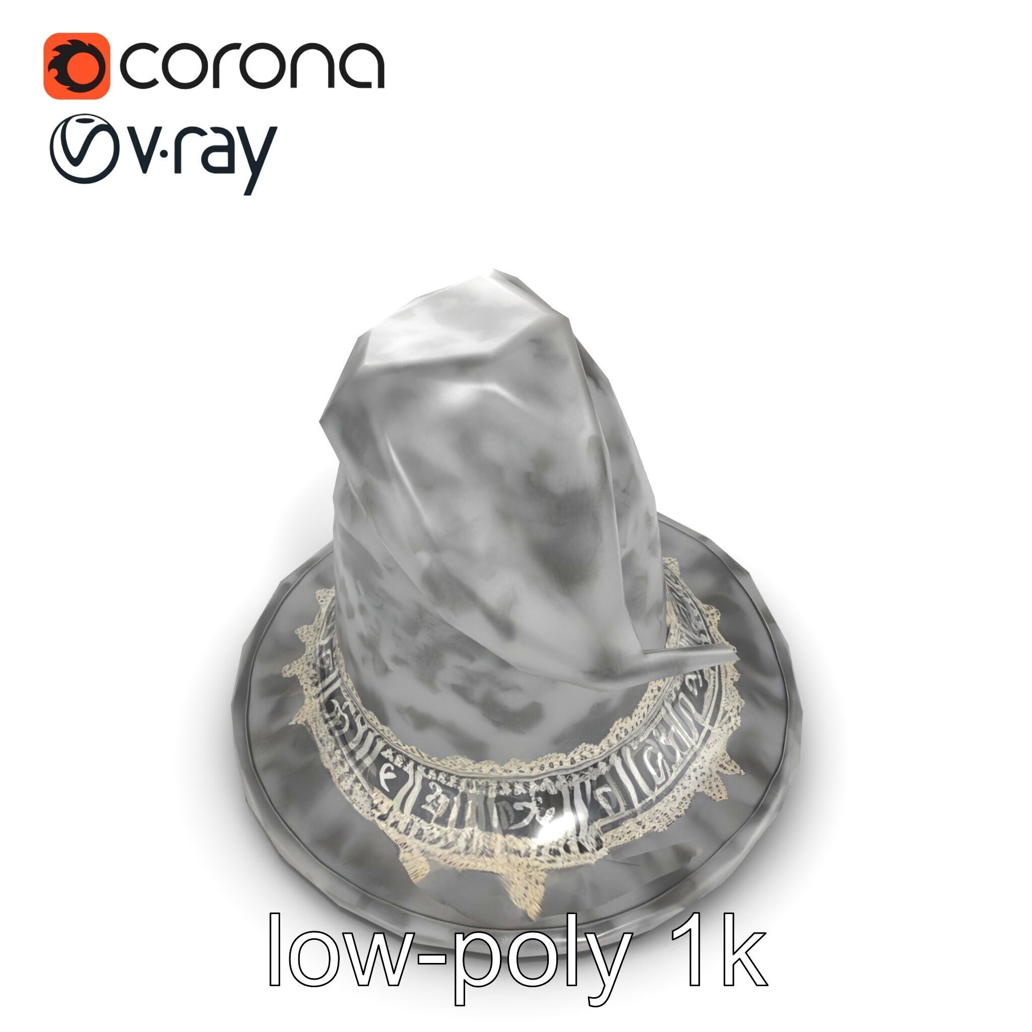 Mystic Wizards Hat with Enchanted Runes model pack Low-poly 3D model_24