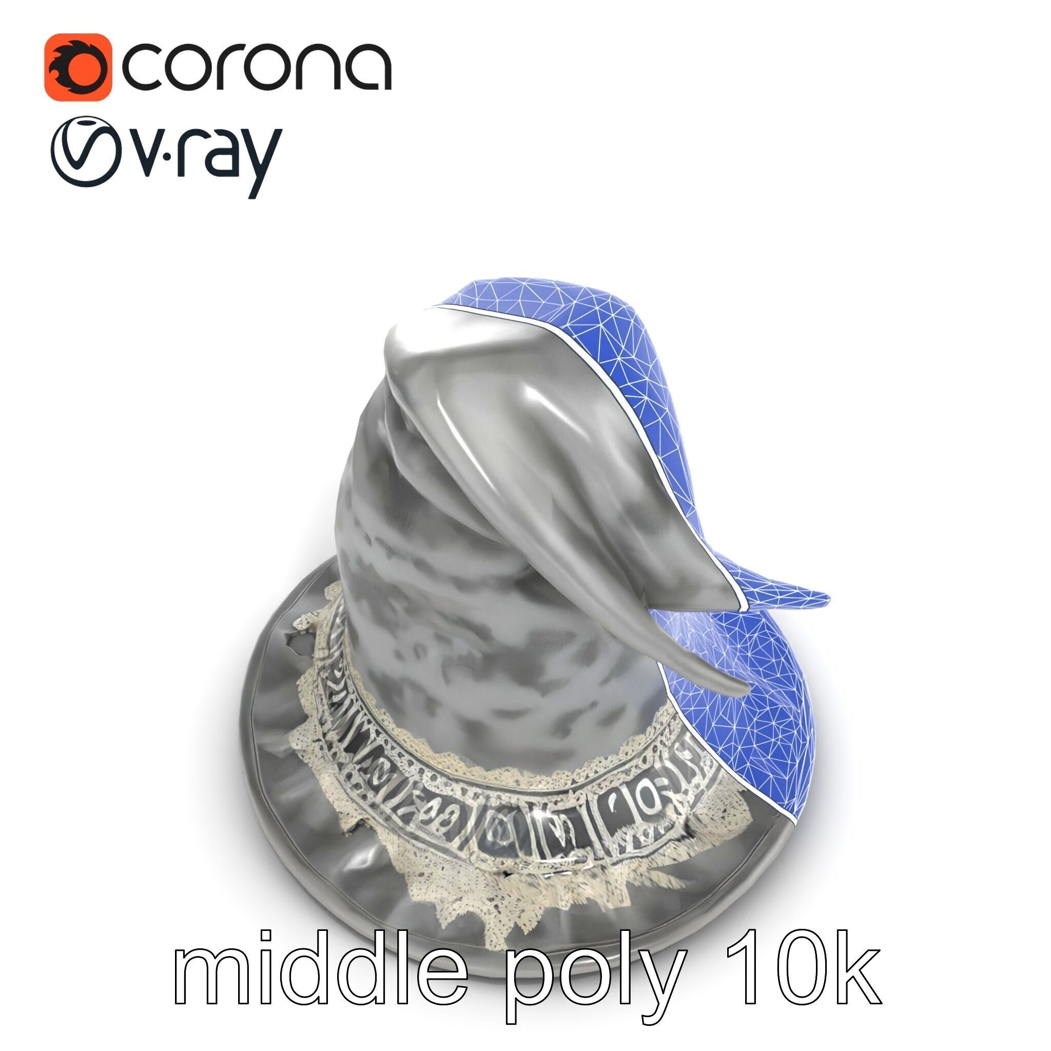 Mystic Wizards Hat with Enchanted Runes model pack Low-poly 3D model_22