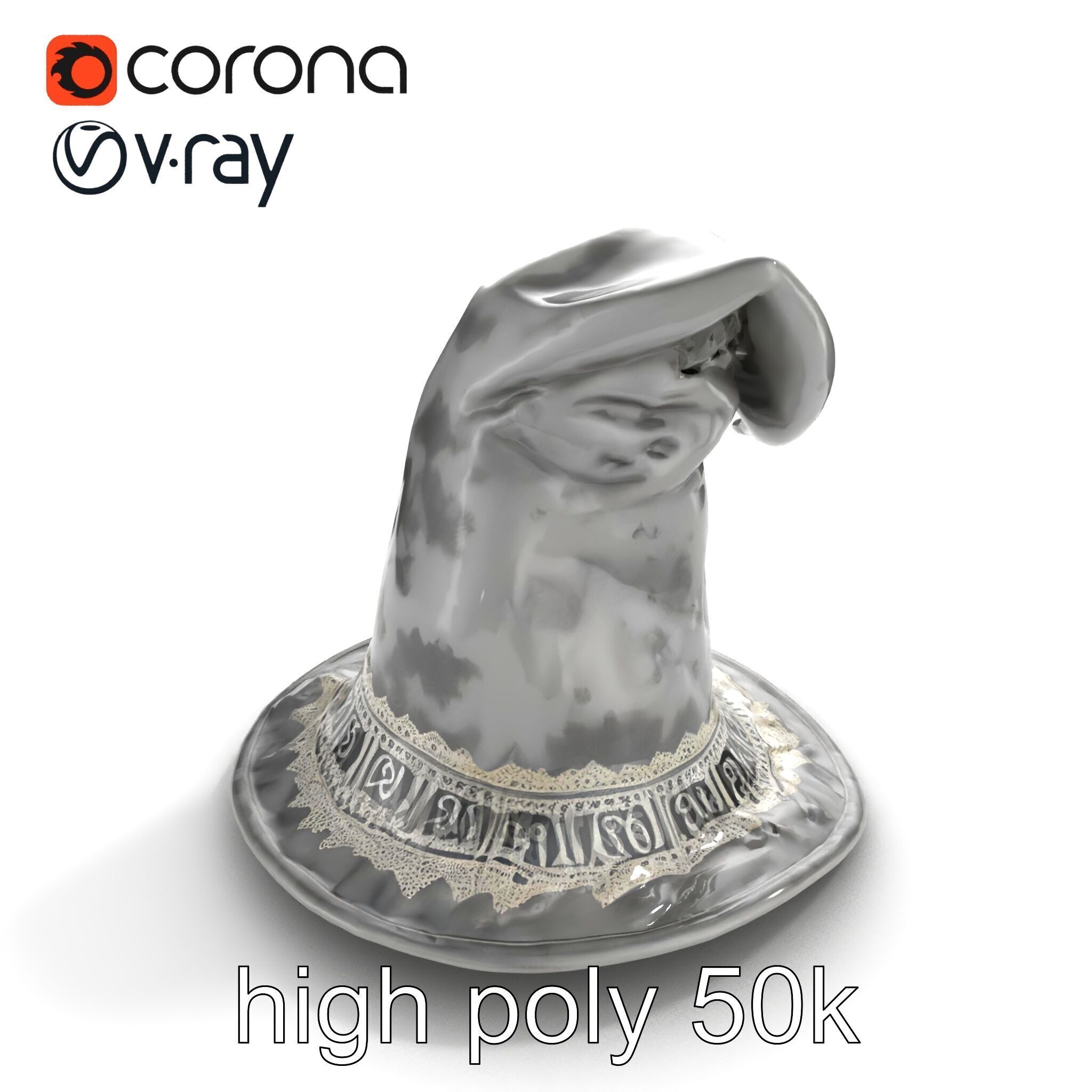 Mystic Wizards Hat with Enchanted Runes model pack Low-poly 3D model_26