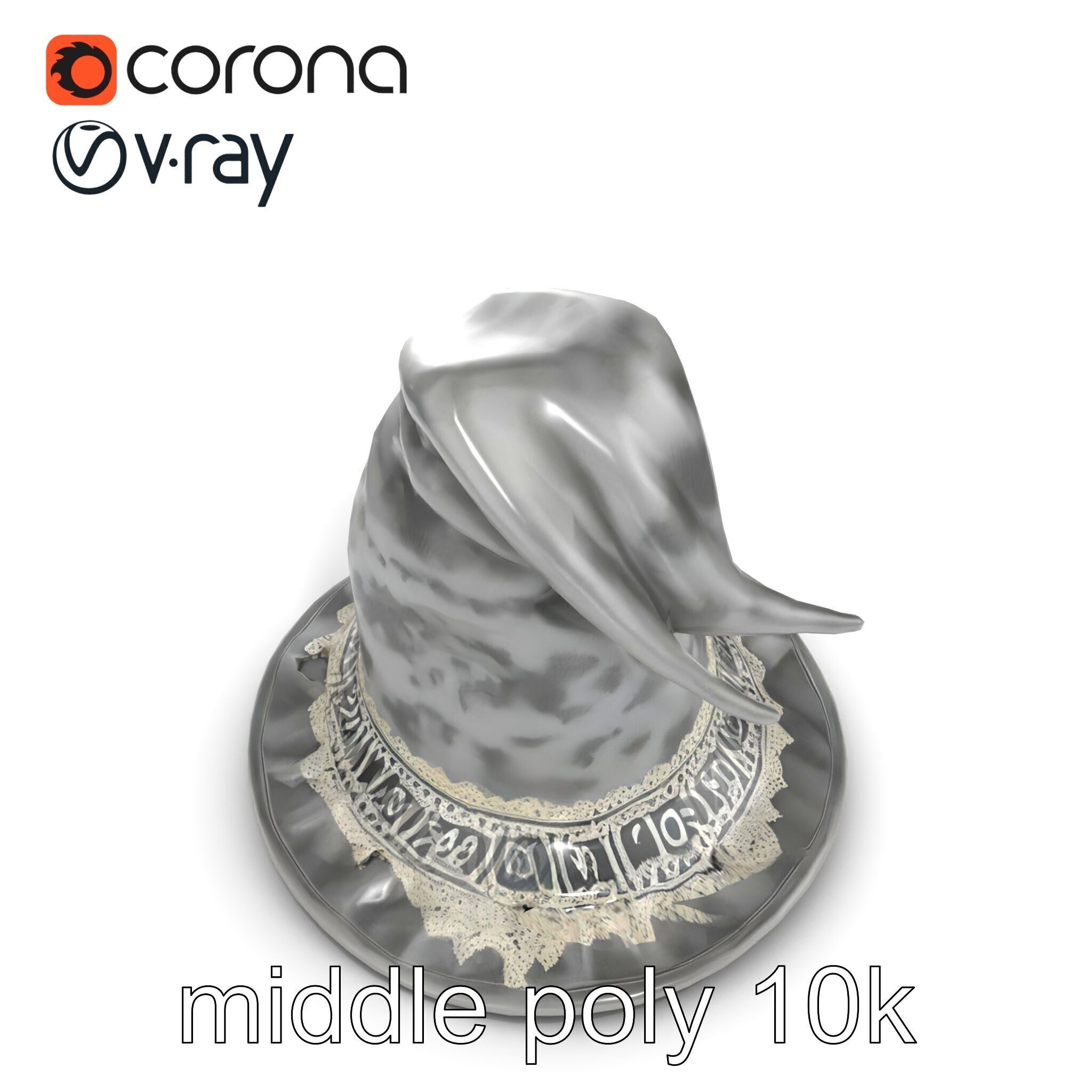 Mystic Wizards Hat with Enchanted Runes model pack Low-poly 3D model_21