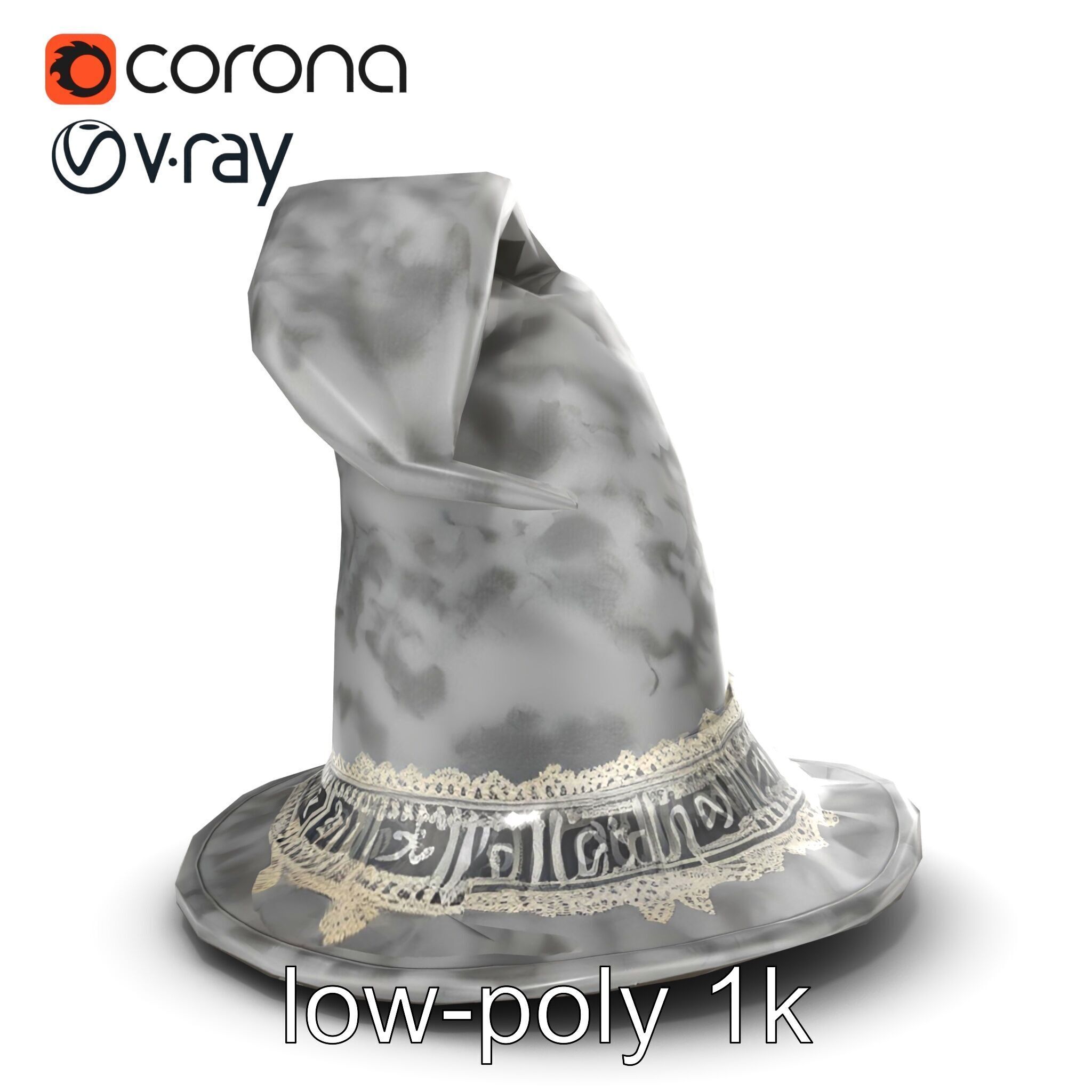 Mystic Wizards Hat with Enchanted Runes model pack Low-poly 3D model_23
